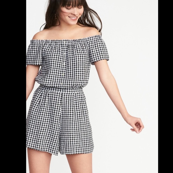 Old navy gingham romper. Size xxl - Picture 1 of 4